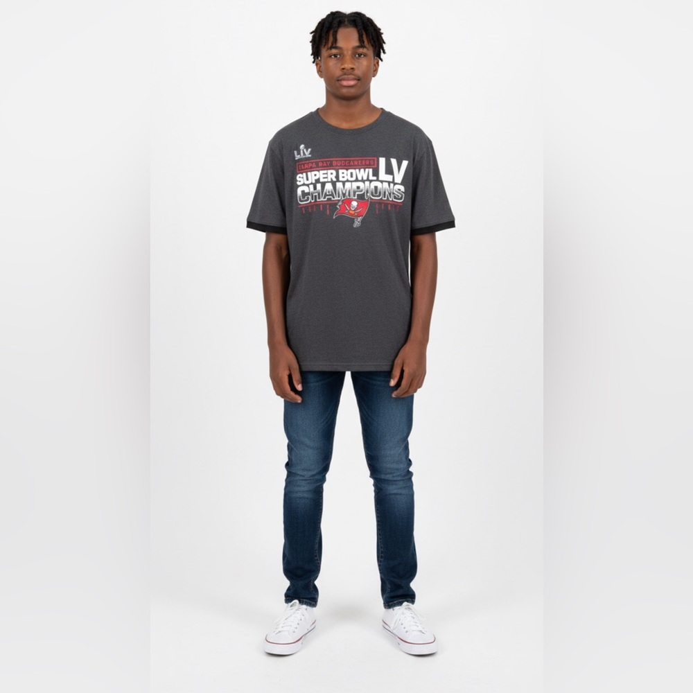 Buccaneers Super Bowl LV Champions Fanatics Gray‎ T-Shirt